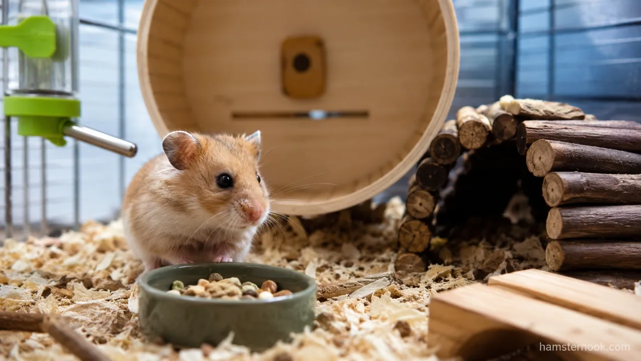 Healthy hamster showing early warning signs before illness