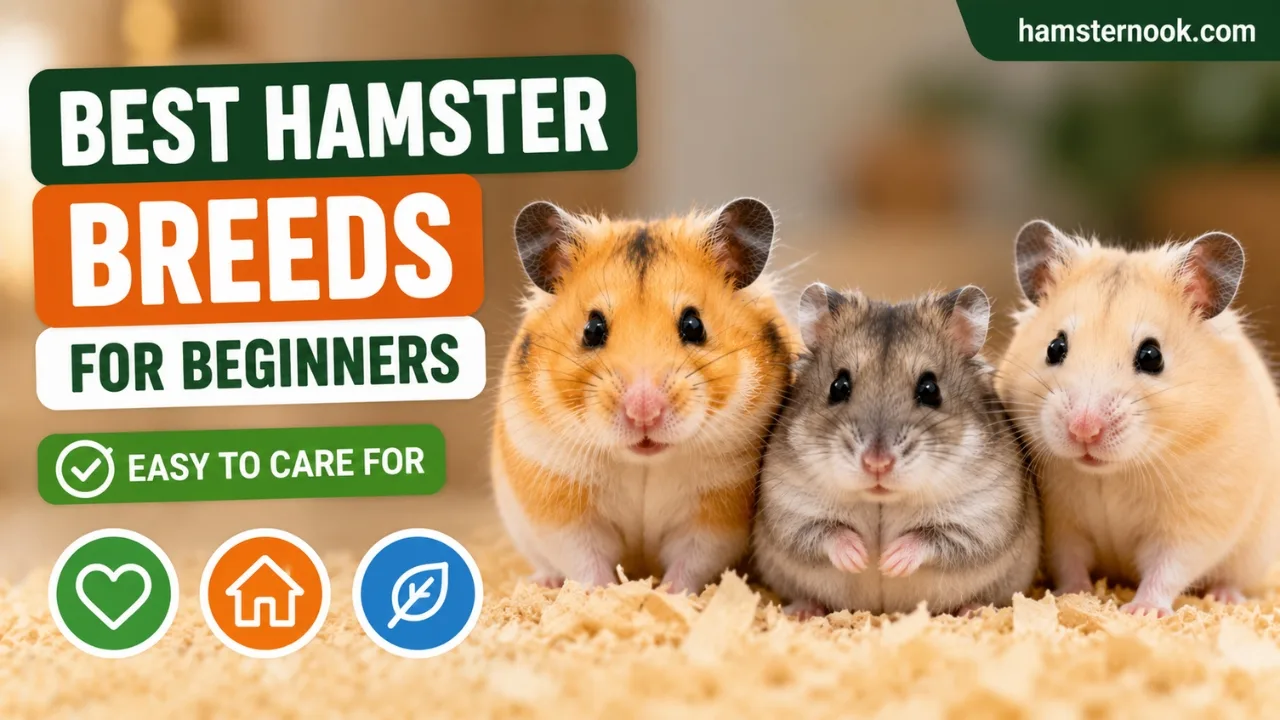 Different beginner-friendly hamster breeds sitting together