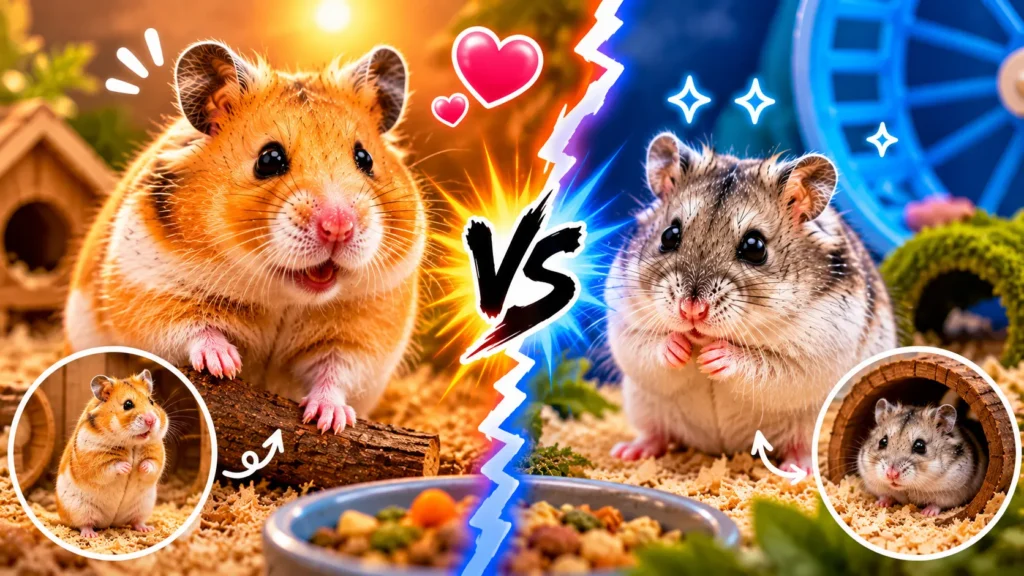 Syrian hamster vs dwarf hamster personality comparison
