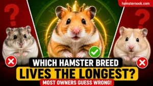 Different hamster breeds compared by lifespan including Syrian and Roborovski hamsters