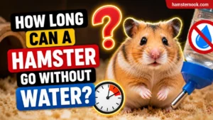 Hamster drinking water from a water bottle inside its cage