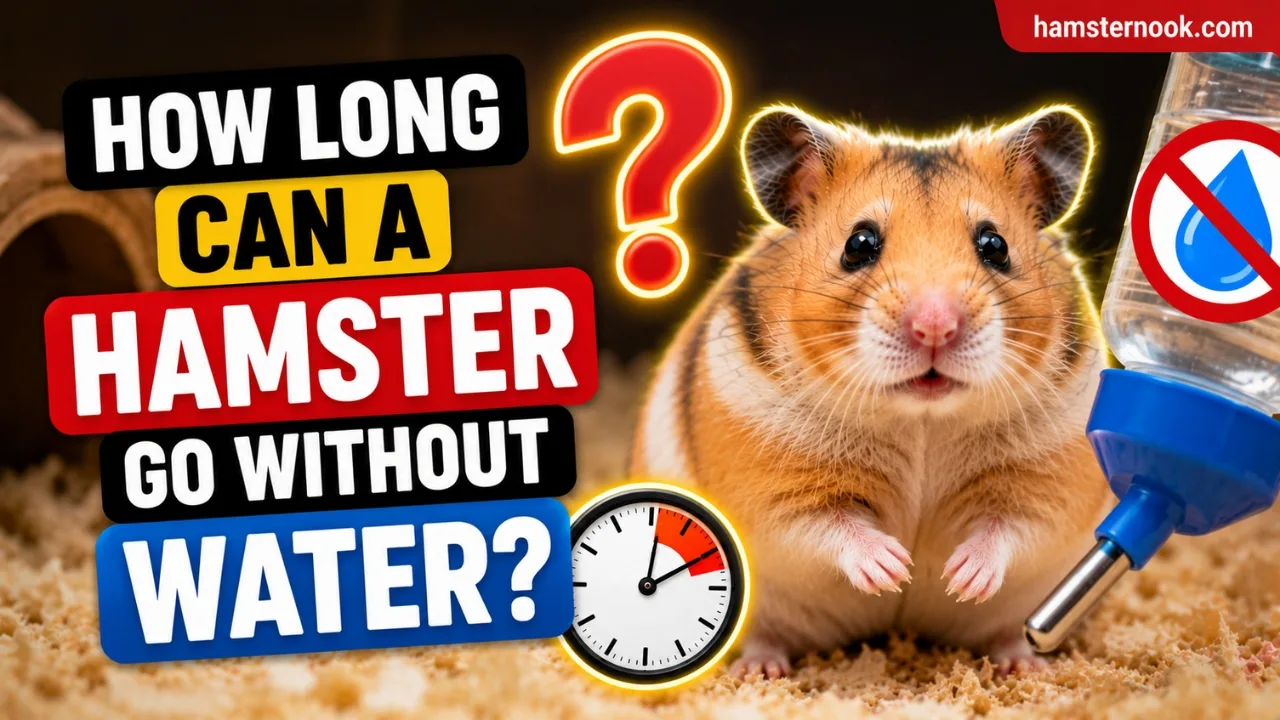 Hamster drinking water from a water bottle inside its cage