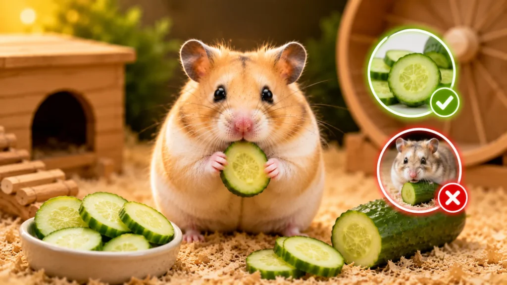Safe cucumber serving size for hamsters