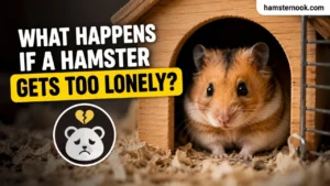Lonely hamster sitting alone inside a cage with minimal enrichment