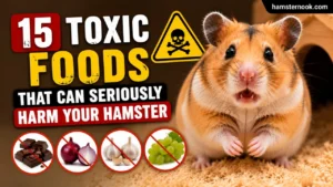 Hamster near toxic foods that should never be fed to pet hamsters