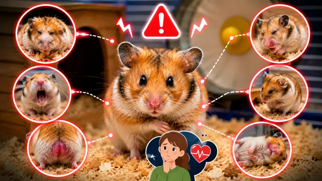 warning signs that require veterinary care for a hamster