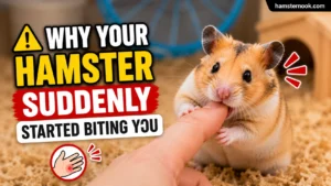 Hamster biting owner’s finger because of fear or stress
