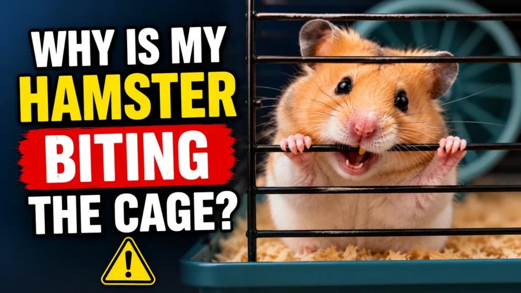 Hamster Biting the Cage bars due to stress and boredom