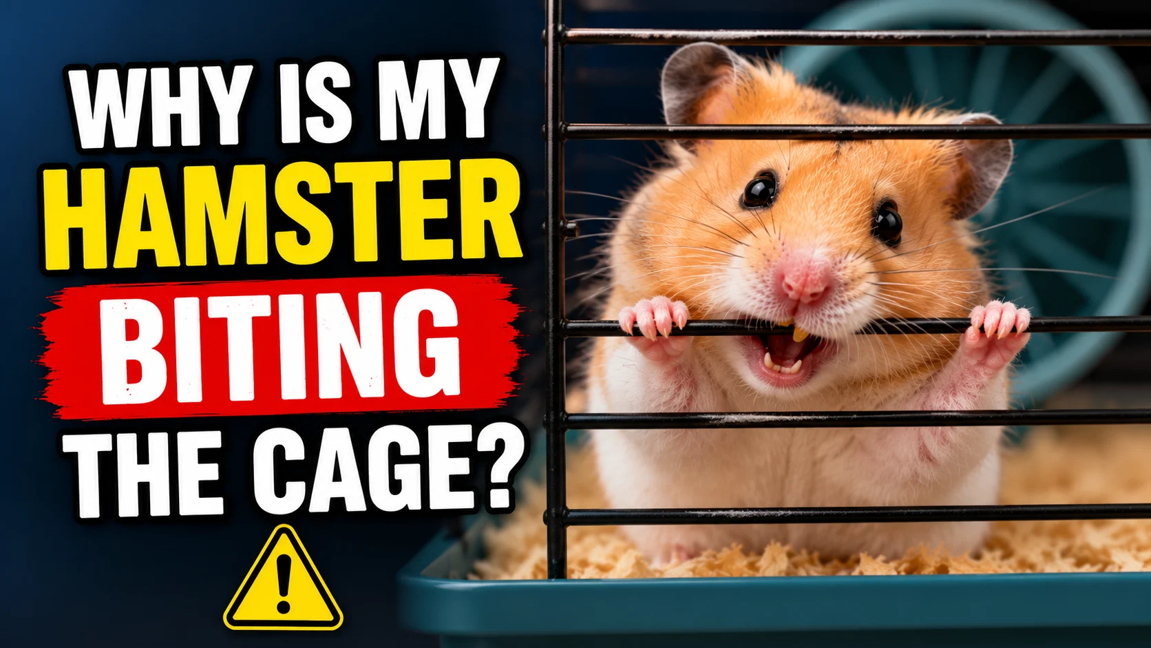 Hamster Biting the Cage bars due to stress and boredom