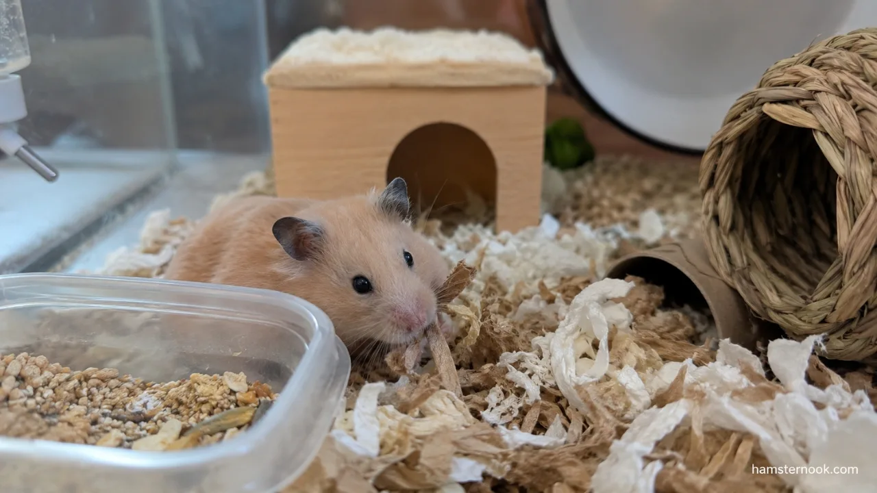 Beginner hamster owner making common care mistakes that can cause stress in a pet hamster
