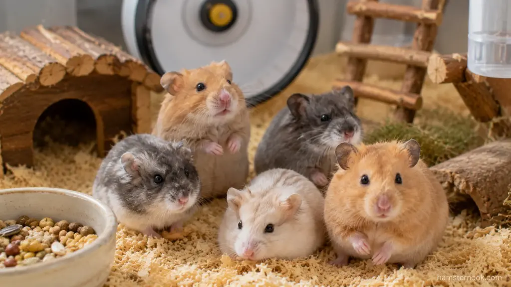 Different hamster breeds commonly kept as pets compared for friendliness and temperament