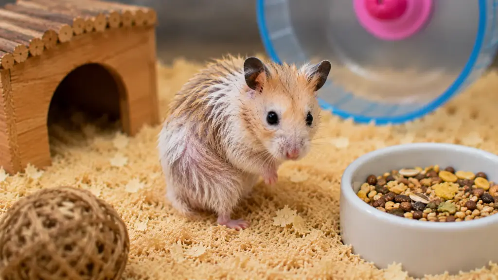 underweight hamster showing visible body condition changes despite eating normally