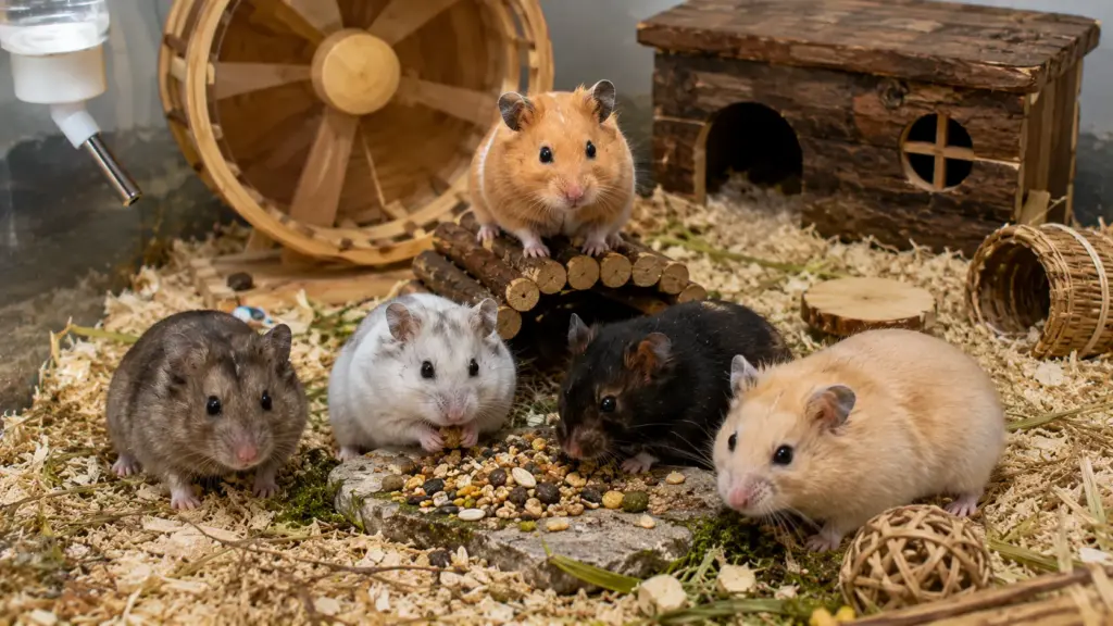 Different hamster breeds compared for lifespan and appearance