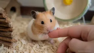 Syrian hamster being gently held compared with other hamster breeds
