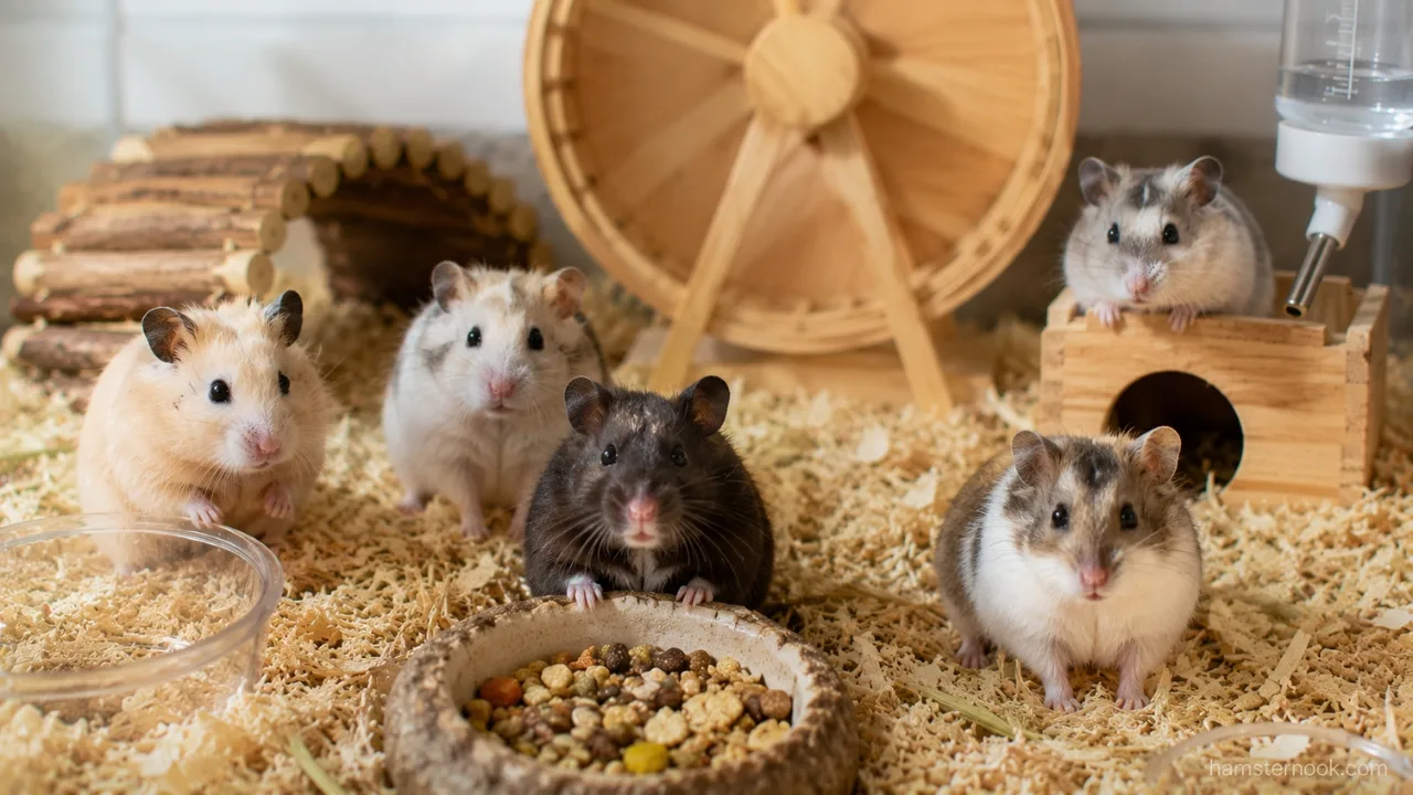 Comparison of hamster breeds with different average lifespans