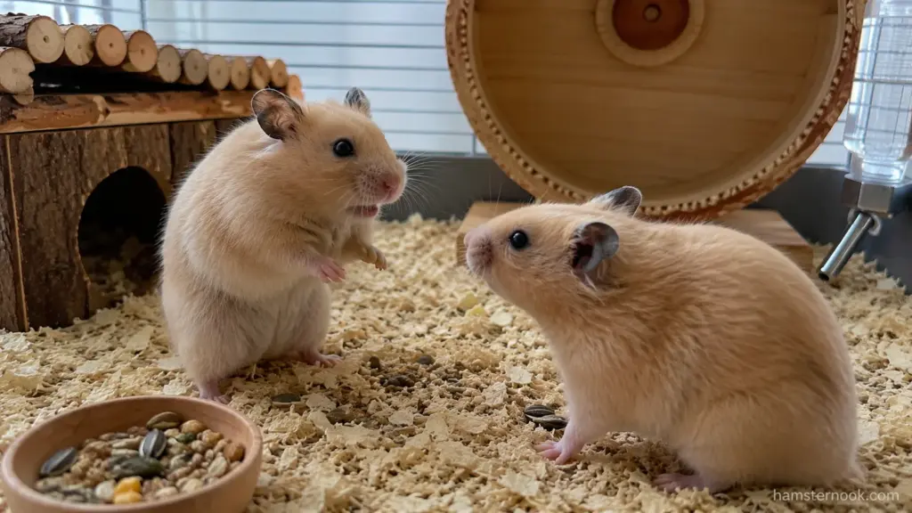 Hamster sniffing surroundings with whiskers forward