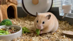 Healthy Syrian hamster showing signs of good long-term care and lifespan